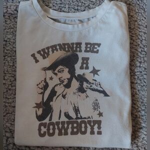 RARE Harry Styles Cowboy Crop Top M White